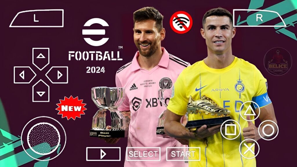 Télécharger PES 2024 ppsspp caméra PS5 2 PES 2024 ISO PPSSPP gratuitement