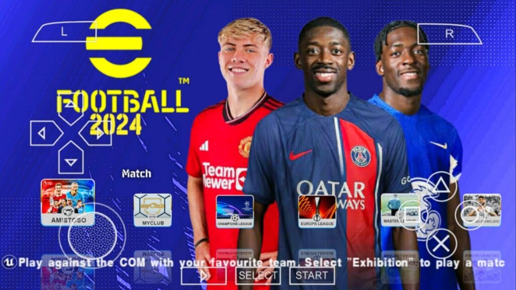 Télécharger PES 2024 PPSSPP Camera PS5 Commentaire Français 2 eFootball PES 2024 PPSSPP Android