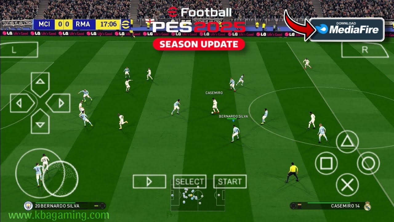 eFootball PES 2024 New Grass PPSSPP Kits de mise à jour de transfert final Nouvelle saison Meilleurs graphiques HD Version anglaise 3 eFootball PES 2025 PPSSPP Telecharger la mise a jour