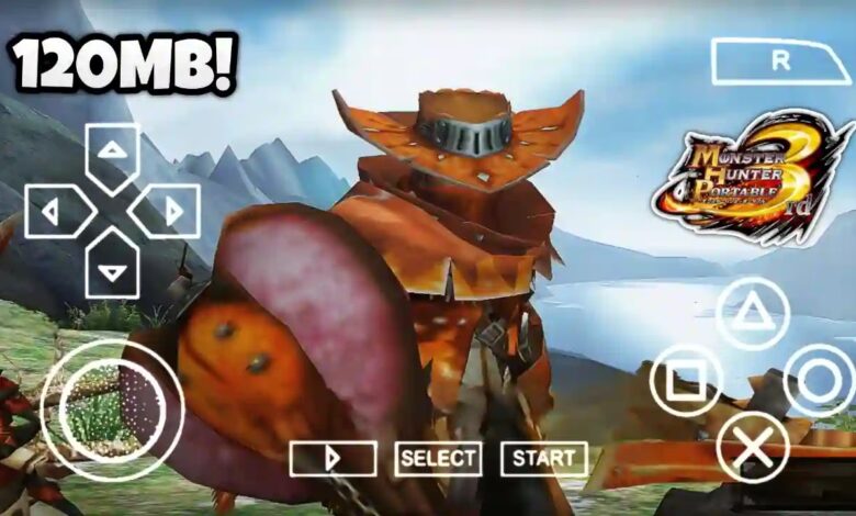 120MB Montser Hunter Portable 3eme PPSSPP hautement compresse.webp