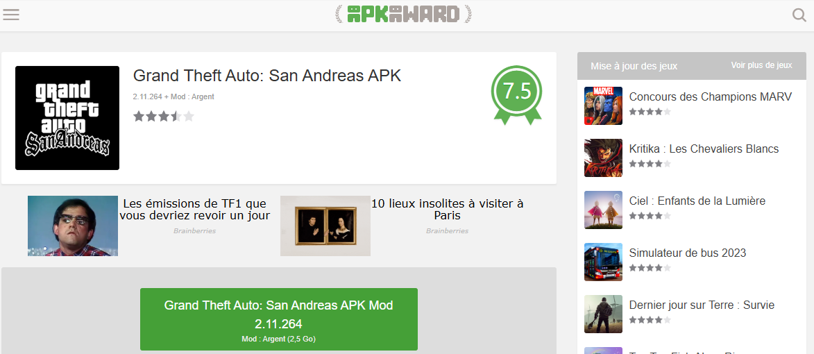 APKAward : Meilleur Site pour Télécharger des Jeux Android Gratuits 3 APKAward