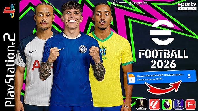 Télécharger eFootball PES 2026 PS2 ISO en Français English – Jouez avec AetherSX2 1 eFootball PES 2026 PS2 ISO en Français English